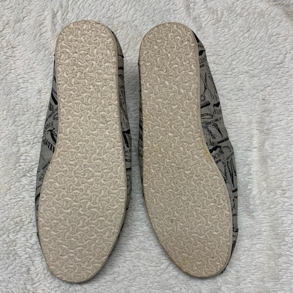 Toms gray barber print flats - Picture 2 of 2